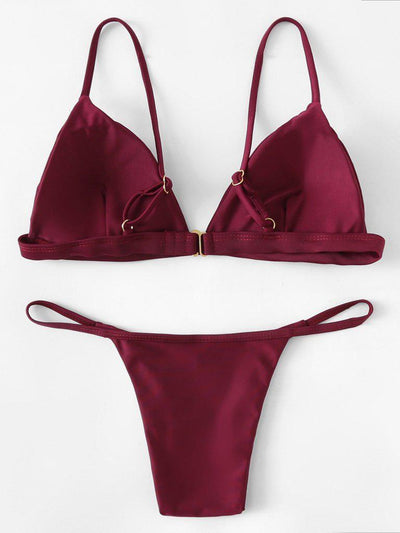 High Leg Triangle Bikini Set-swimwear-Des Mess
