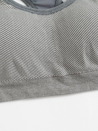 Striped Strappy Sports Bra-sportswear-Des Mess
