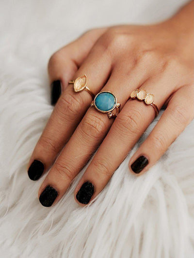 Gemstone Ring Set 3pcs-jewelry-Des Mess