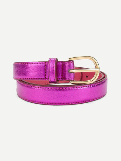 Contrast Buckle PU Belt-accessories-Des Mess