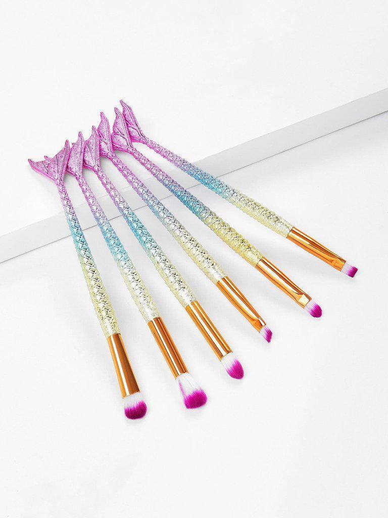 Fish Shaped Handle Makeup Brush 6pcs-makeup-Des Mess