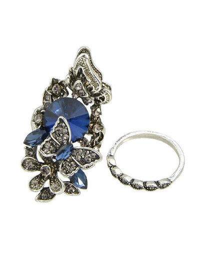 Flower Butterfly Finger Ring-jewelry-Des Mess