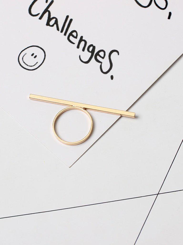 Bar Front Metal Ring-jewelry-Des Mess