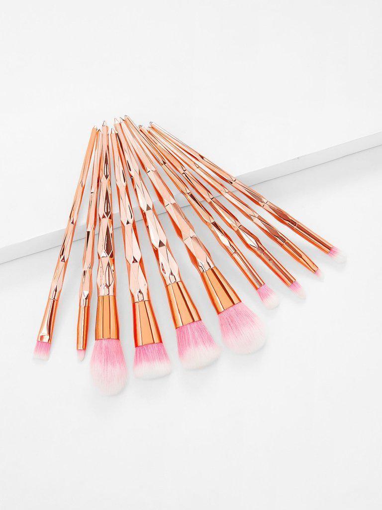 Diamond Shaped Makeup Brush 10pcs--Des Mess