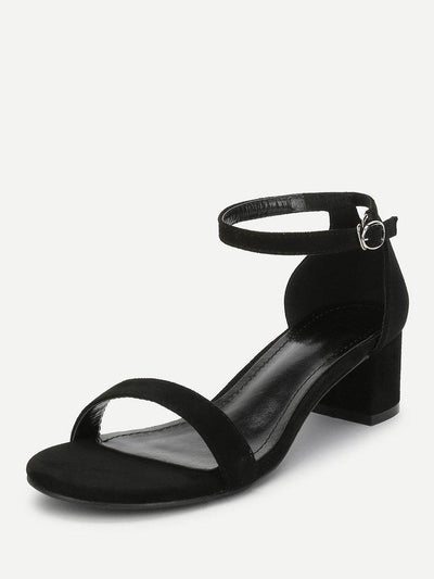 Ankle Strap Two-Piece Block-Heel Sandals-shoes-Des Mess