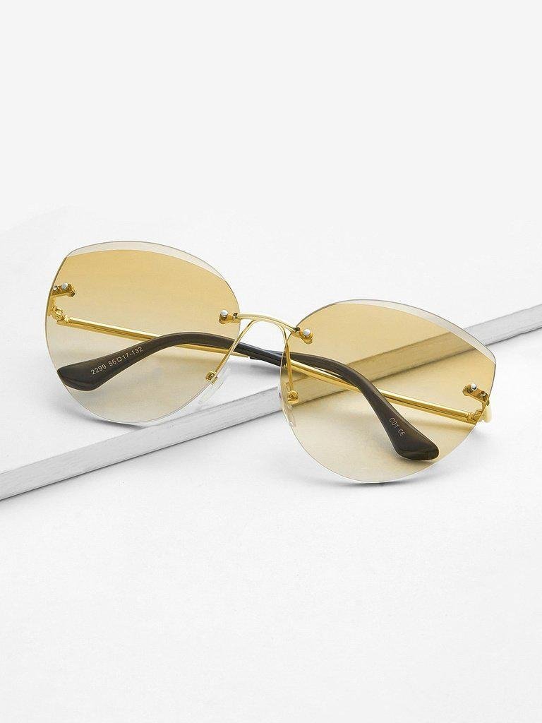 Rimless Tinted Lens Sunglasses-accessories-Des Mess
