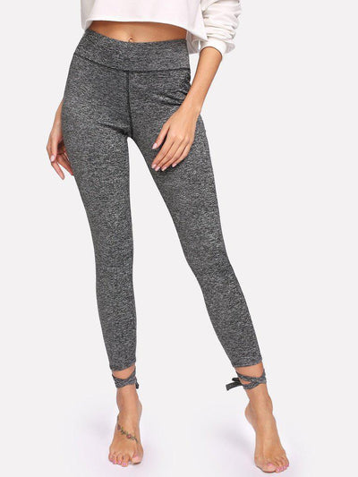 Lace Up Hem Leggings-bottom-Des Mess