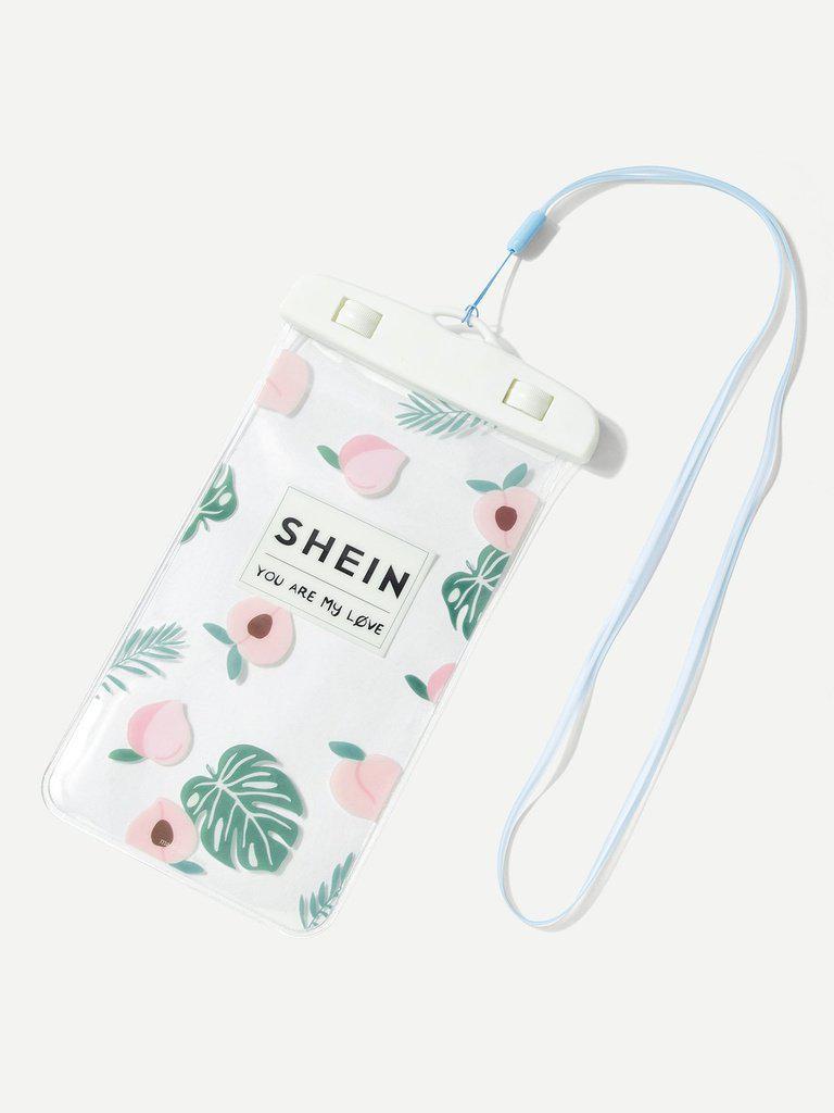 Peach Print Waterproof Pouch Bag-others-Des Mess