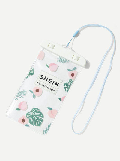 Peach Print Waterproof Pouch Bag-others-Des Mess