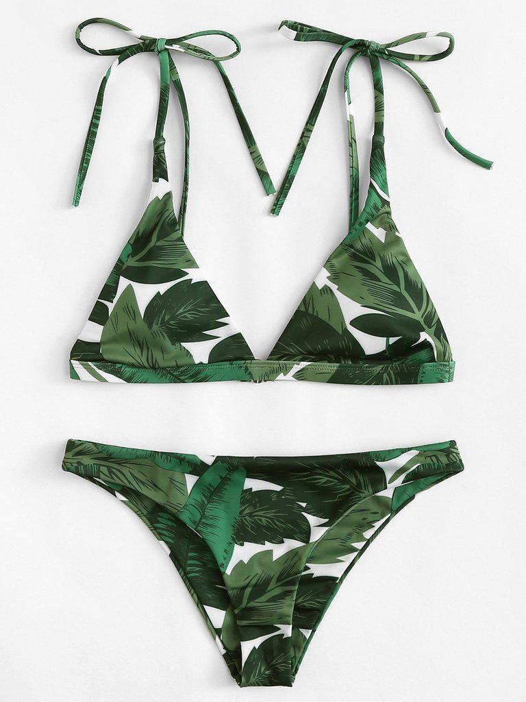 Tropical Print Bikini Set--Des Mess