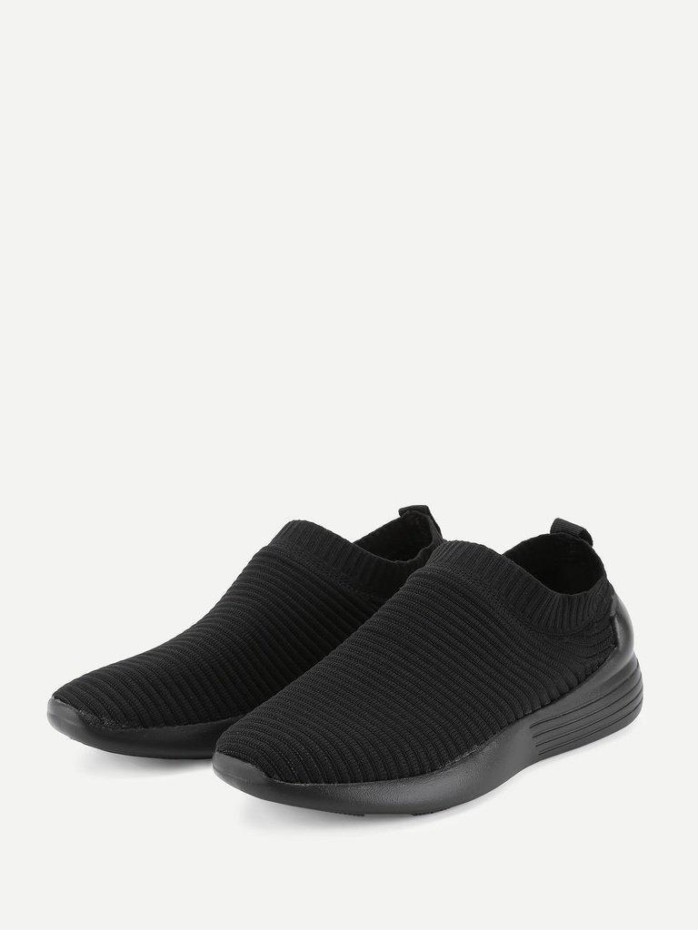Knit Design Low Top Sneakers-shoes-Des Mess