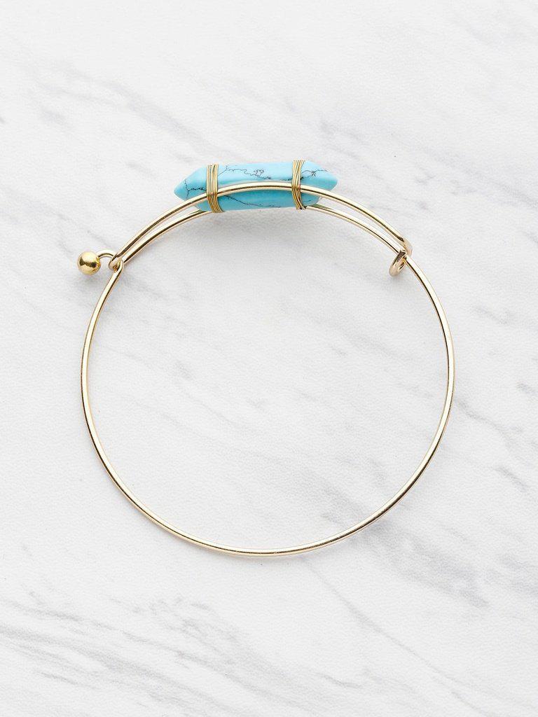 Random Stone Adjustable Bangle-jewelry-Des Mess