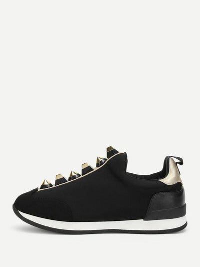 Studded Design Slip On Sneakers-shoes-Des Mess