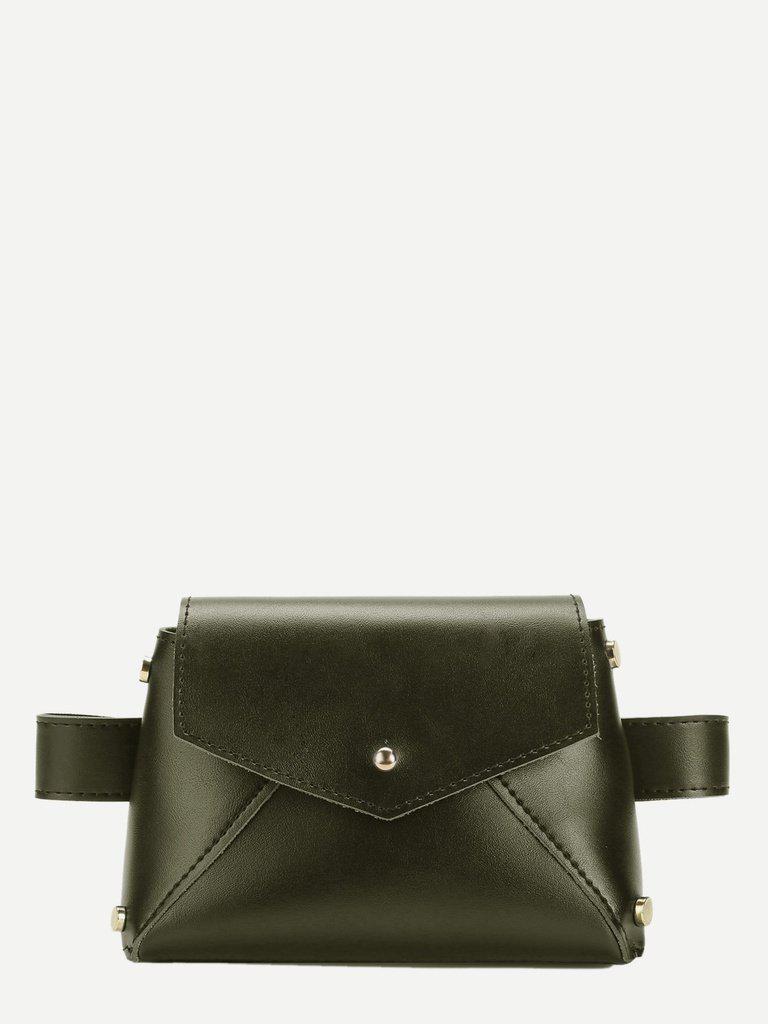 Flap Bum Bag With Adjustable Strap-accessories-Des Mess