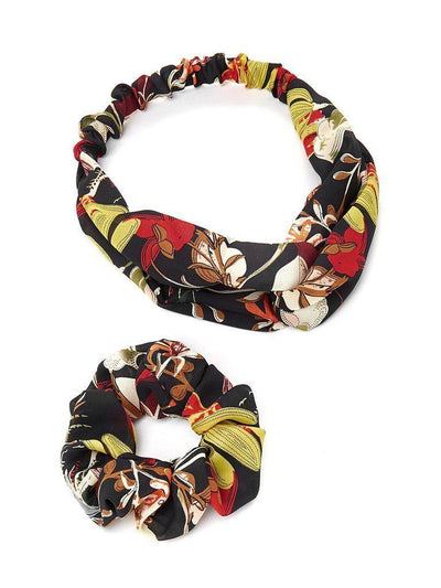 Flower Print Headband & Hair Tie-hair-Des Mess