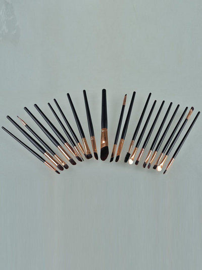 20pcs Professional Makeup Brushes Set Metal Make Up Brush Set-Black-makeup-Des Mess
