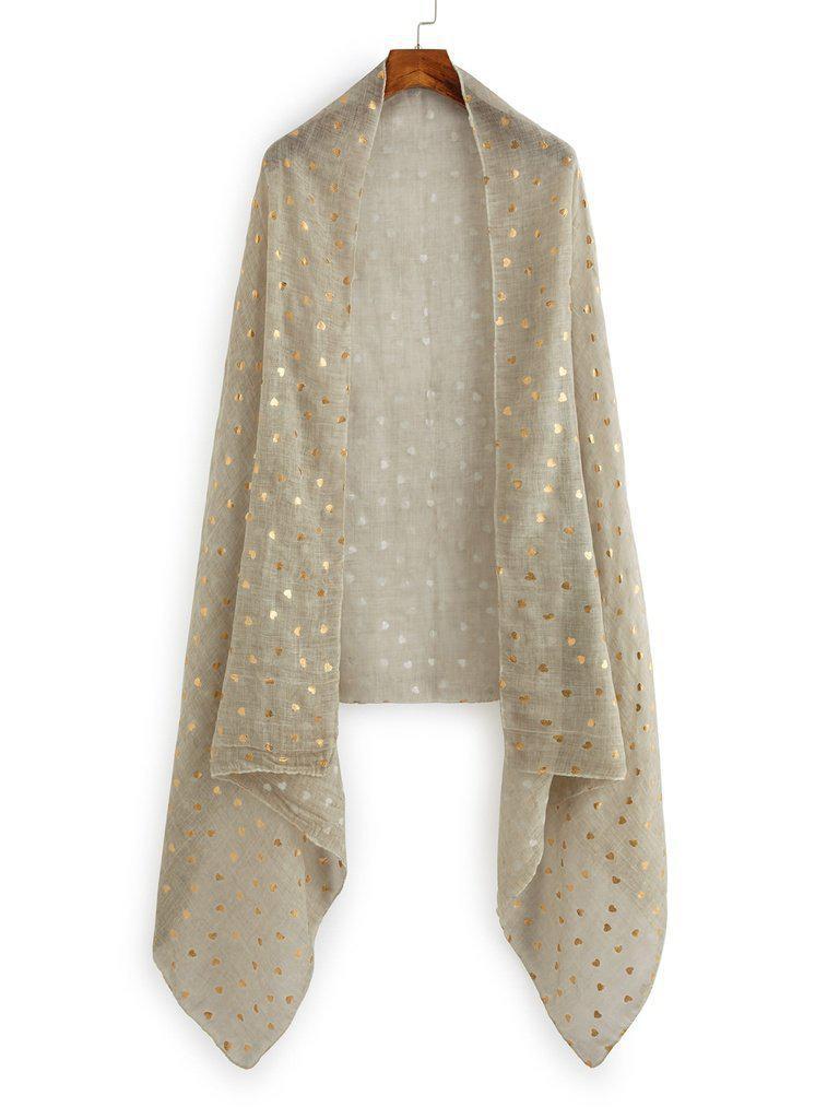 Heart Pattern Scarf-accessories-Des Mess