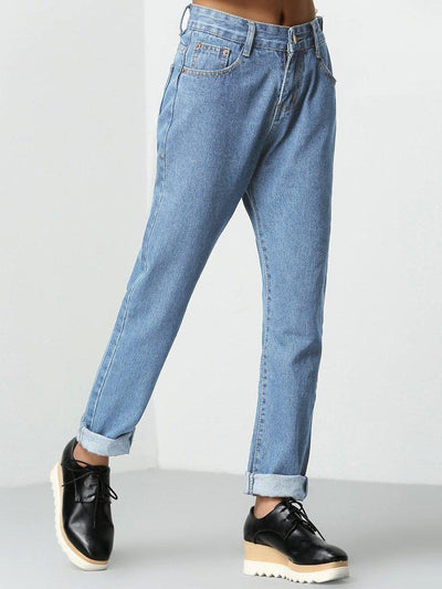 Rolled Up Mom Jeans-bottom-Des Mess