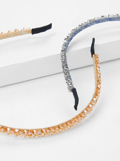 Crystal Decorated Headband 2Pcs-hair-Des Mess