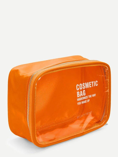 Letter Print Makeup Bag-makeup-Des Mess