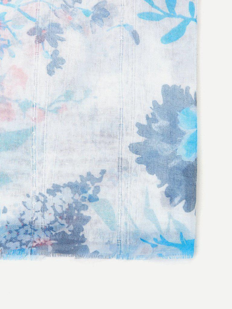 Flower Print Light Scarf-accessories-Des Mess