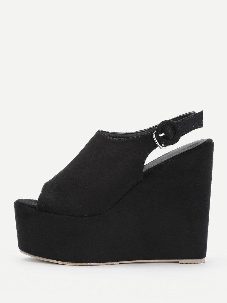 Platform Open Toe Heeled Wedges-shoes-Des Mess