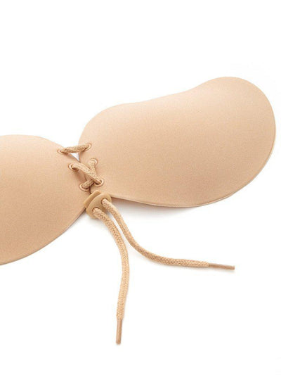 Seamless Lace Up Push Up Self Adhesive Bra-lingerie-Des Mess