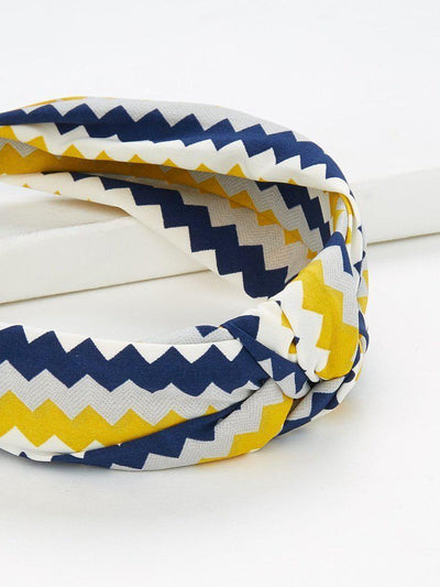 Geometric Print Knot Design Headband-hair-Des Mess