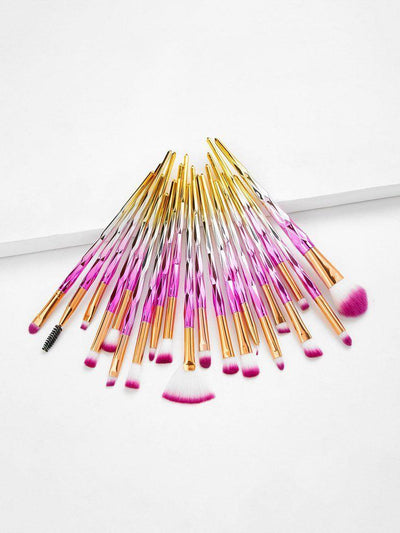 Ombre Handle Makeup Brush 20pcs-makeup-Des Mess