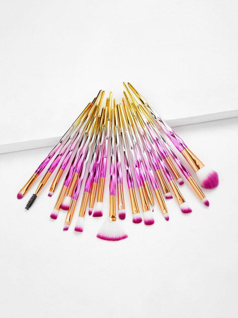 Ombre Handle Makeup Brush 20pcs-makeup-Des Mess