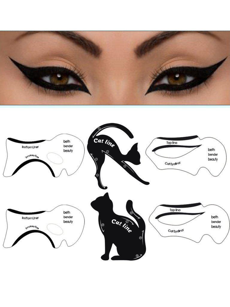 Cat Eyeliner Stencil-makeup-Des Mess