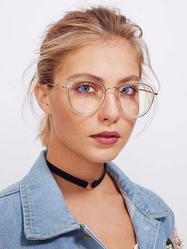 Clear Frame Cat Eye Glasses-accessories-Des Mess