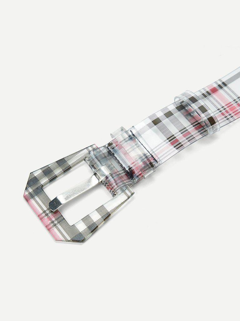 Plaid Clear Belt-accessories-Des Mess