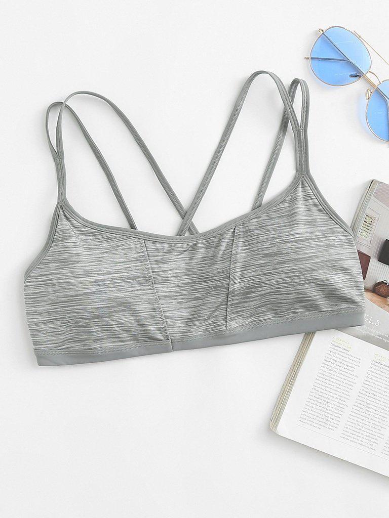 Space Dye Strappy Sports Bra-sportswear-Des Mess