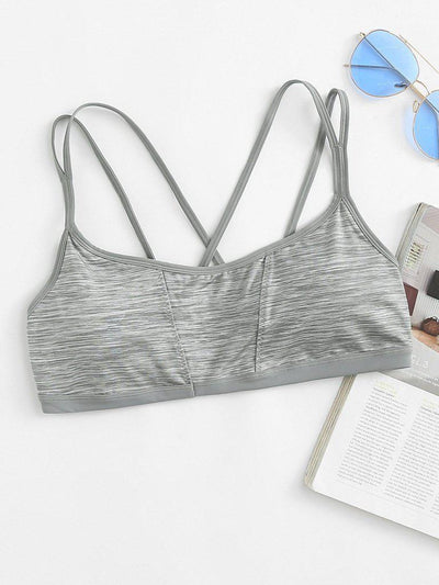 Space Dye Strappy Sports Bra-sportswear-Des Mess