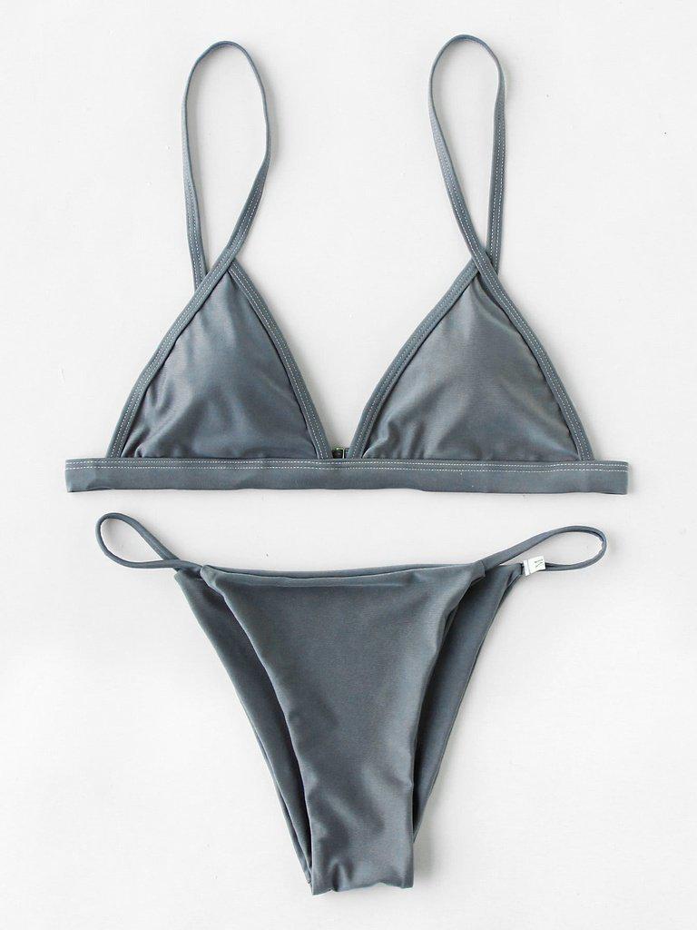 Open Back Triangle Bikini Set-swimwear-Des Mess
