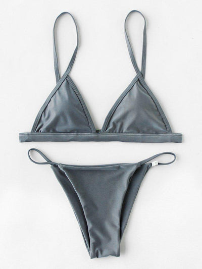 Open Back Triangle Bikini Set-swimwear-Des Mess