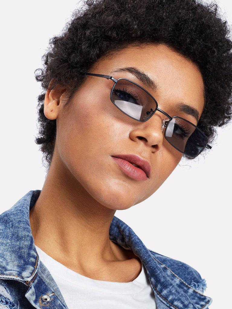 Minimalist Rectangle Lens Sunglasses-accessories-Des Mess