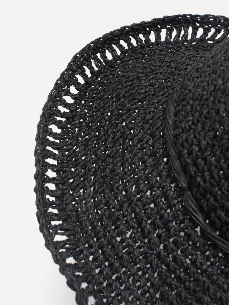 Bow Band Straw Boater Hat--Des Mess
