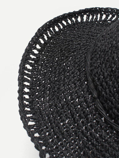 Bow Band Straw Boater Hat--Des Mess