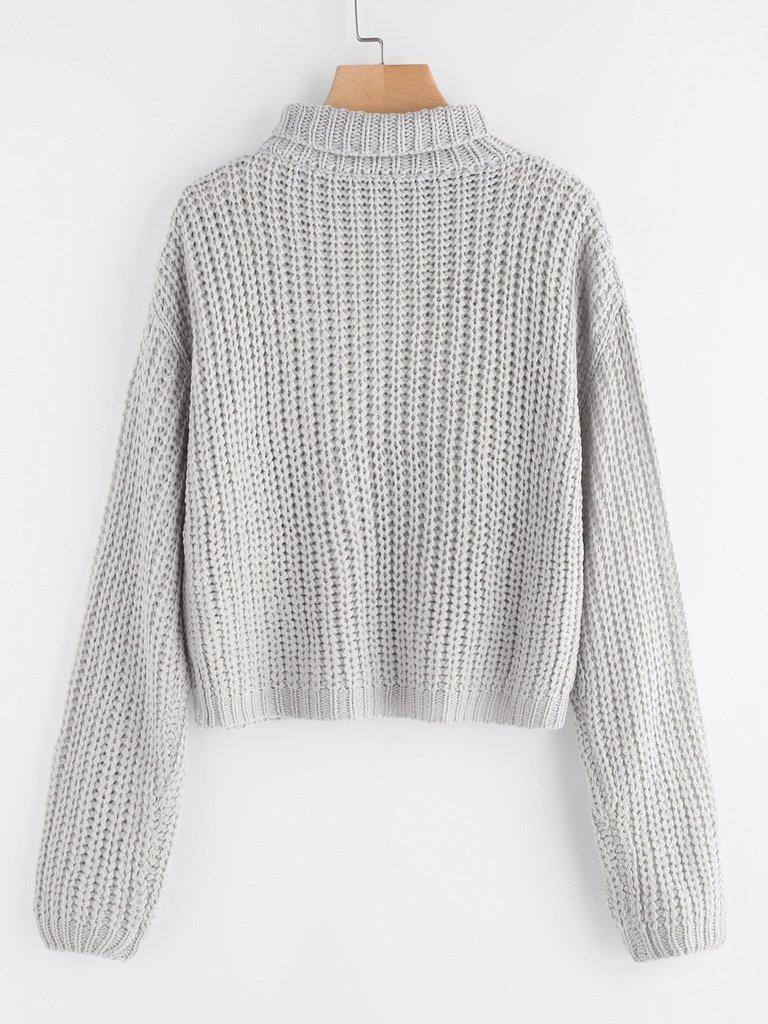 Turtle Neck Drop Shoulder Jumper-outerwear-Des Mess