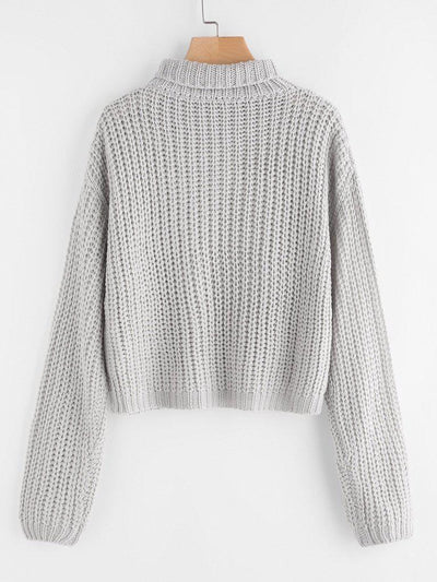 Turtle Neck Drop Shoulder Jumper-outerwear-Des Mess