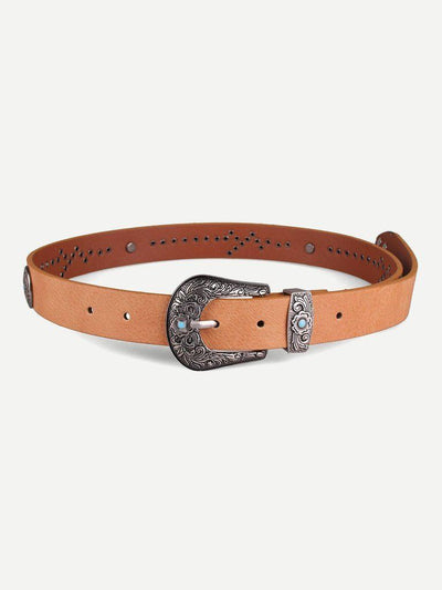 Eyelet Detail Western Belt-accessories-Des Mess