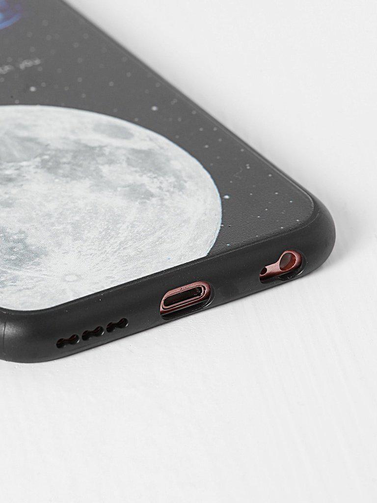 Black Moon Pattern iPhone Case-others-Des Mess