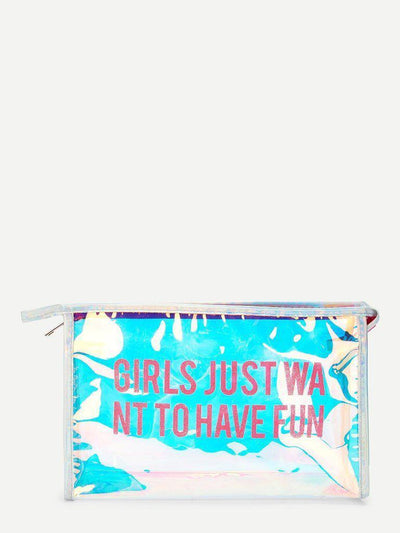 Iridescence PVC Makeup Bag-makeup-Des Mess