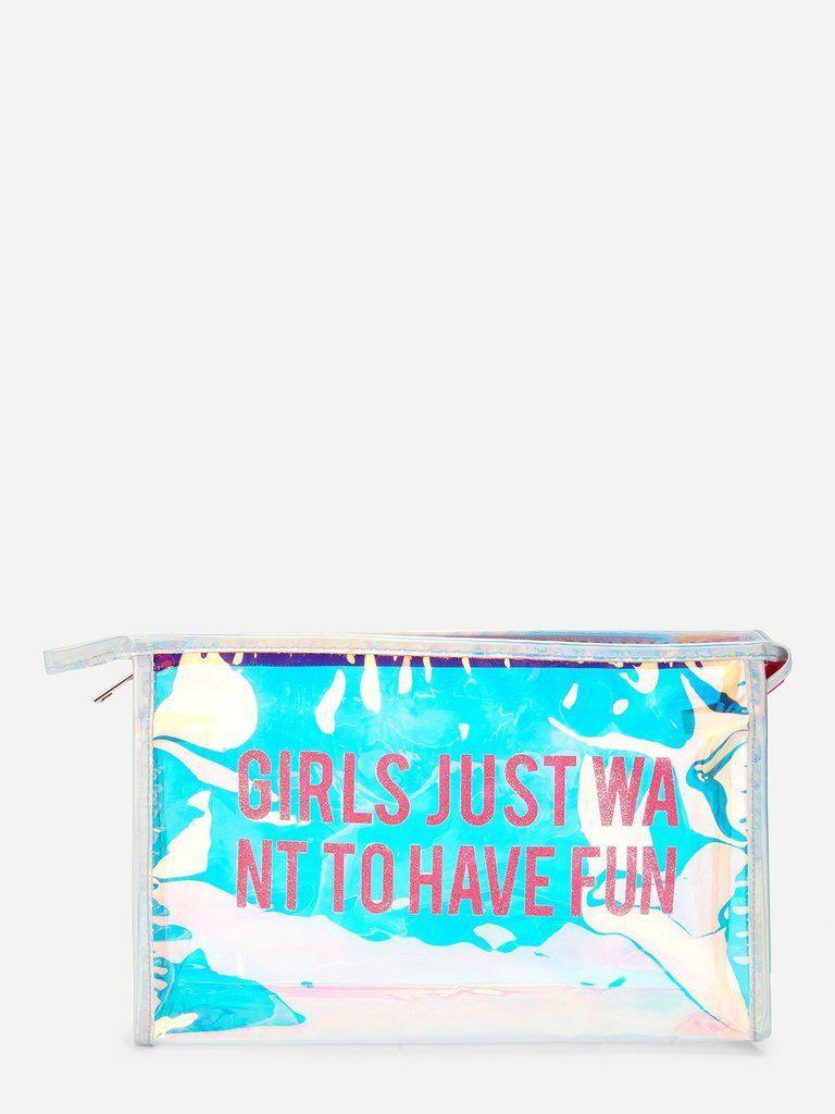 Iridescence PVC Makeup Bag-makeup-Des Mess