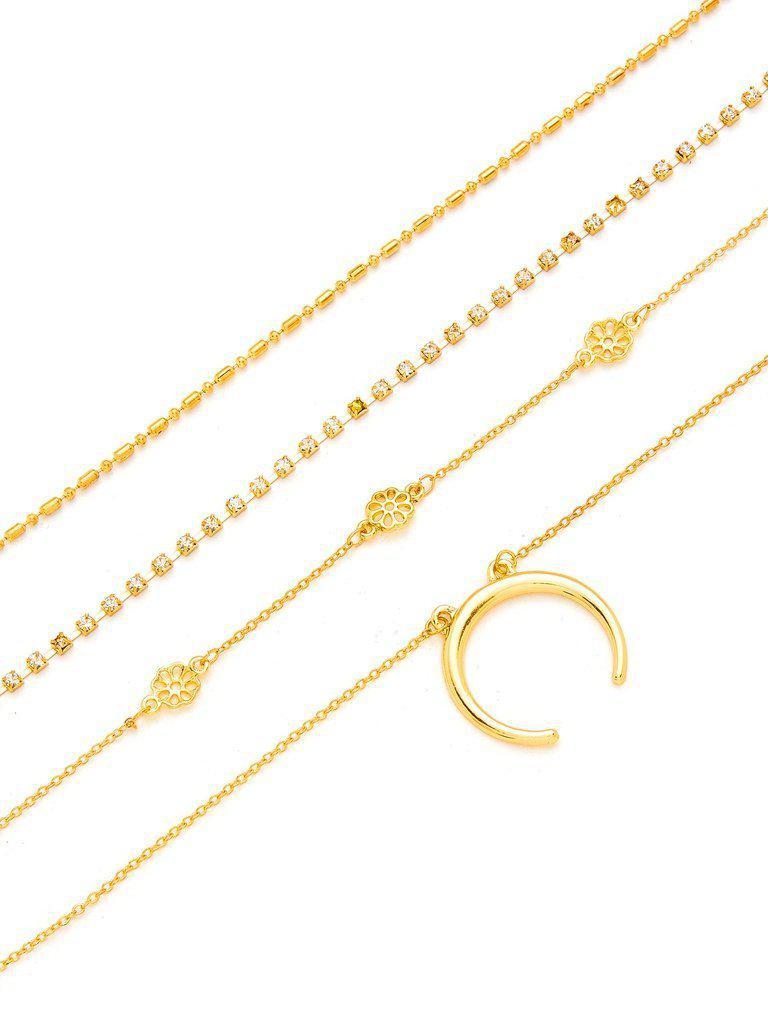 Moon Pendant Choker Necklace 3pcs-jewelry-Des Mess