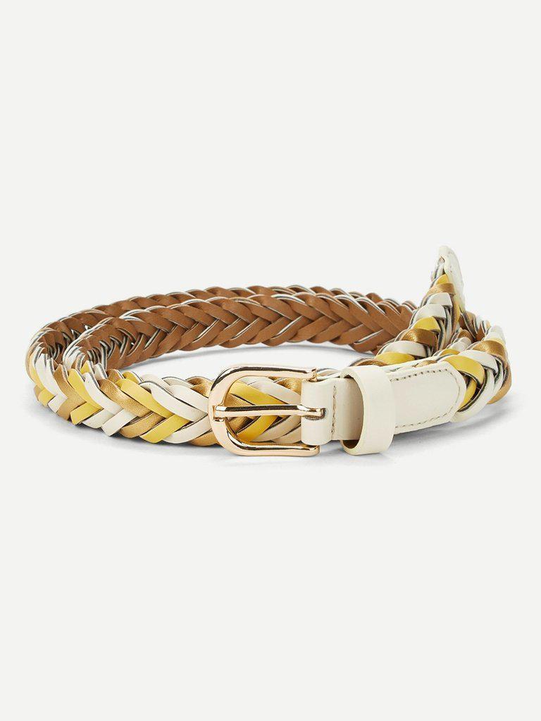 Metal Buckle Woven Belt-accessories-Des Mess