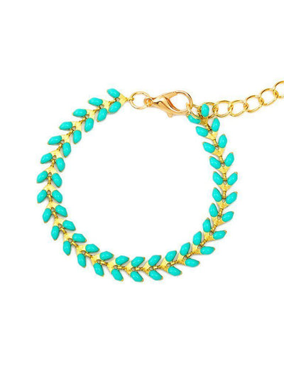 Leaf Shaped Chain Bracelet--Des Mess