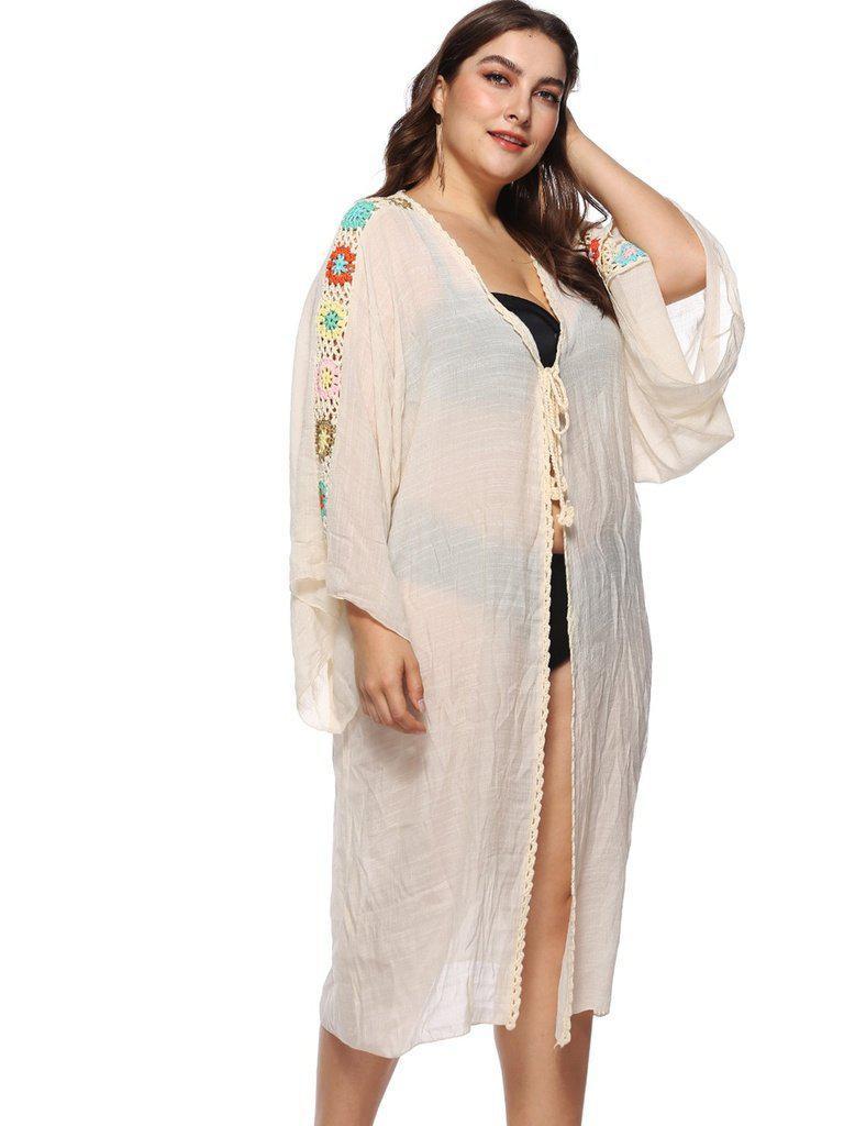 Crochet Flower Cover Up-swimwear-Des Mess